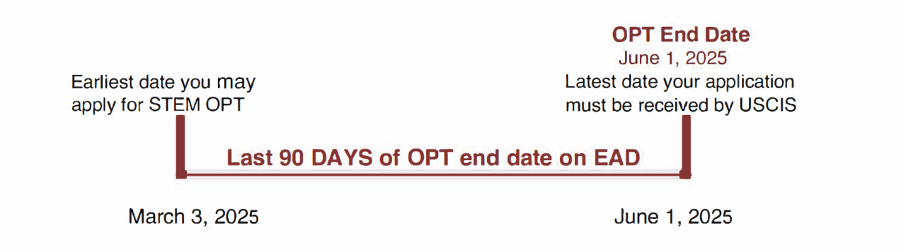 When to apply to OPT 2025 image