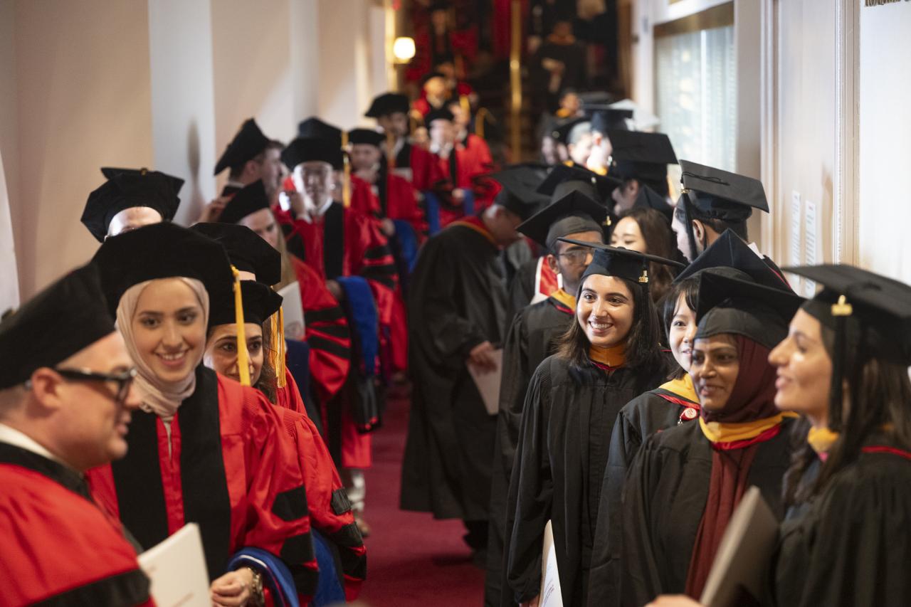 MS and PhD students at the 2026 WCGS Commencement Ceremony